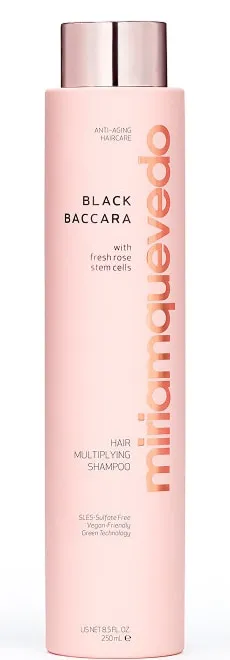 Roze fles Miriam Quevedo Black Baccara Hair Multiplying Shampoo